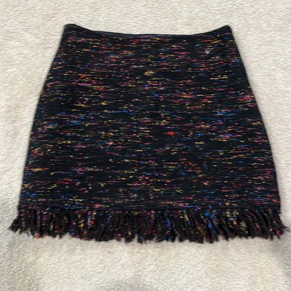 NEW GANNI WOOL A-LINE TWEED SKIRT in BLACK Size 38 / US 6 - Picture 4 of 10